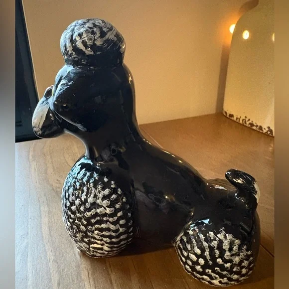 Vintage MCM Kitschy Redware Poodle Figurines 1950s Made in Japan Mom and 2 Pups - Picture 6 of 7